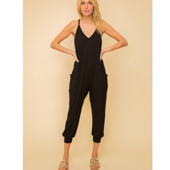 Pippidip Pants - Black Lounge Jumpsuit